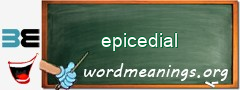 WordMeaning blackboard for epicedial